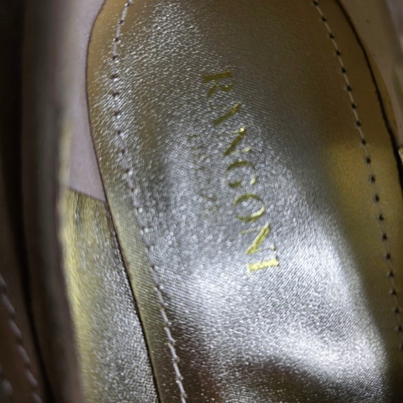 Rangoni‎ Firenze Camel Italian Suede Leather Square Toe Block Heel Pumps 7B NEW - Picture 4 of 6